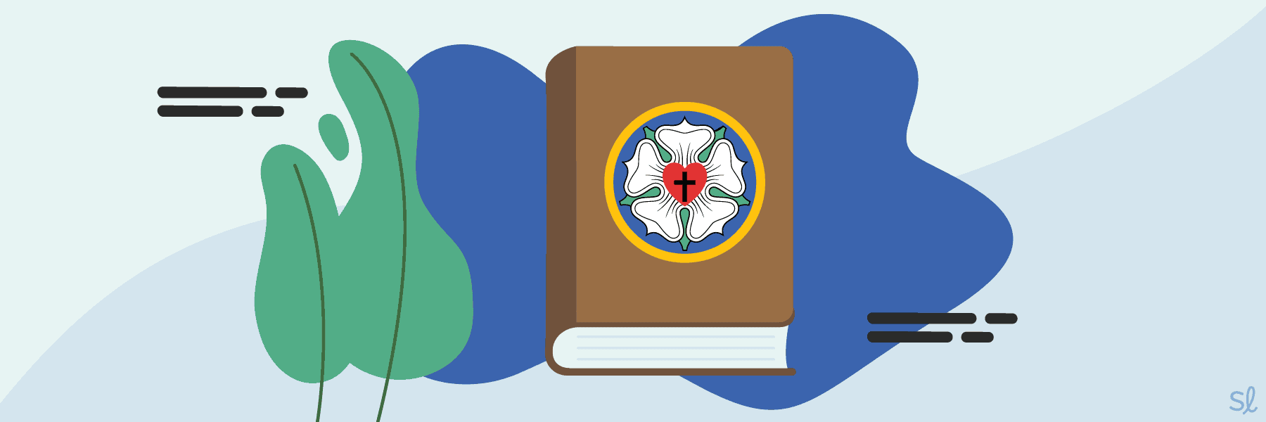 Bible with Lutheran symbol