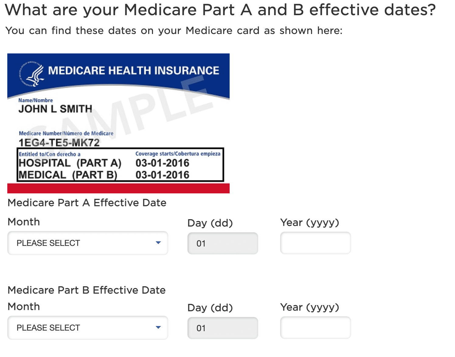 Entering your Medicare information on Cigna's website