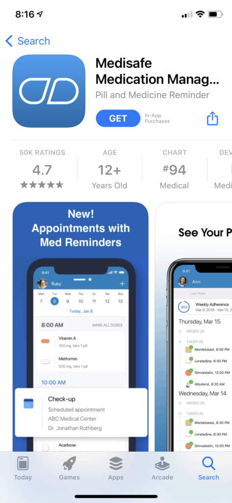 Medisafe app