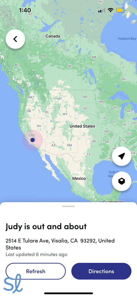 Tracking my grandma's location using the Lively Link mobile app