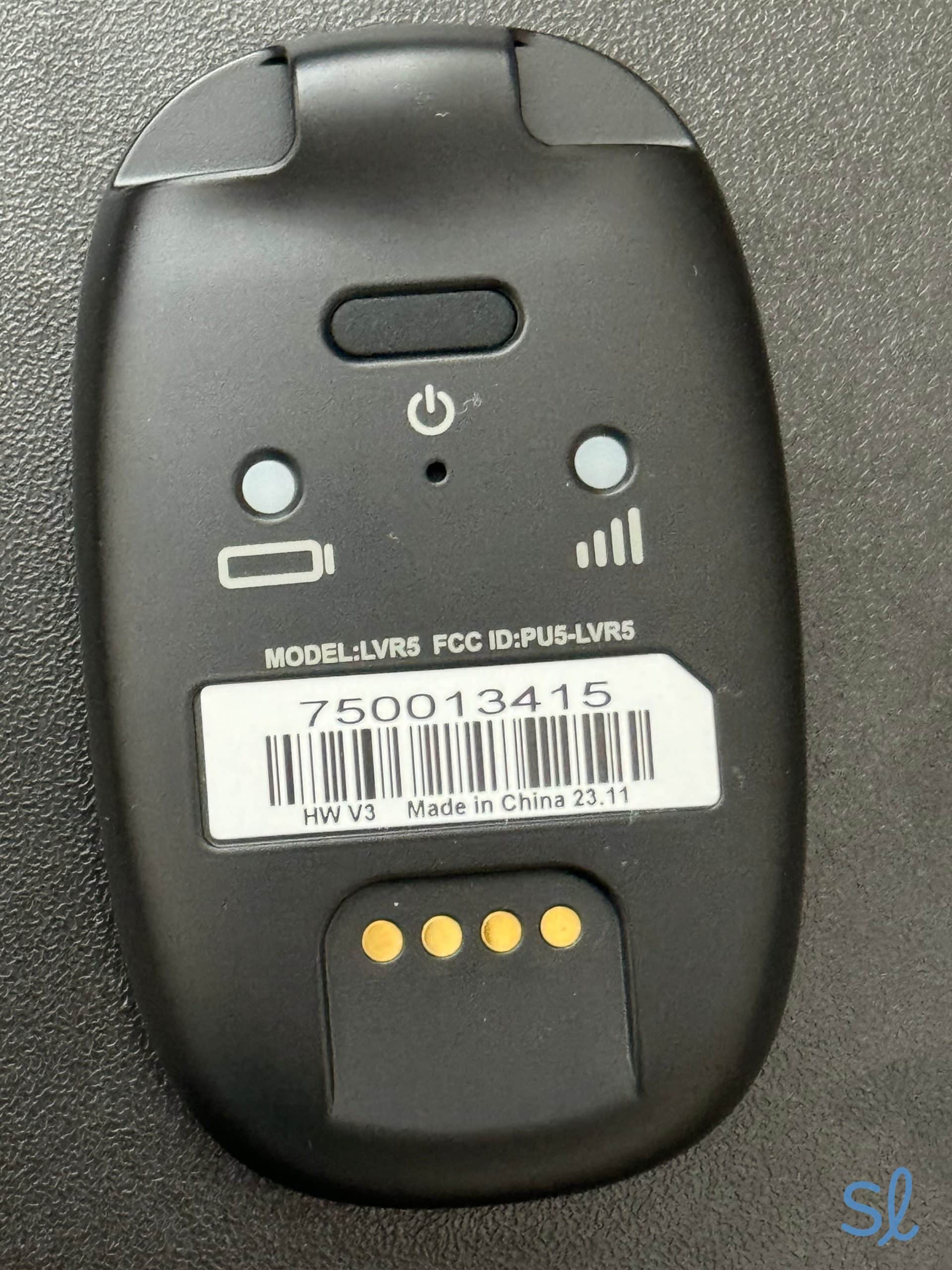 Viewing the buttons on the back of the Lively Mobile2