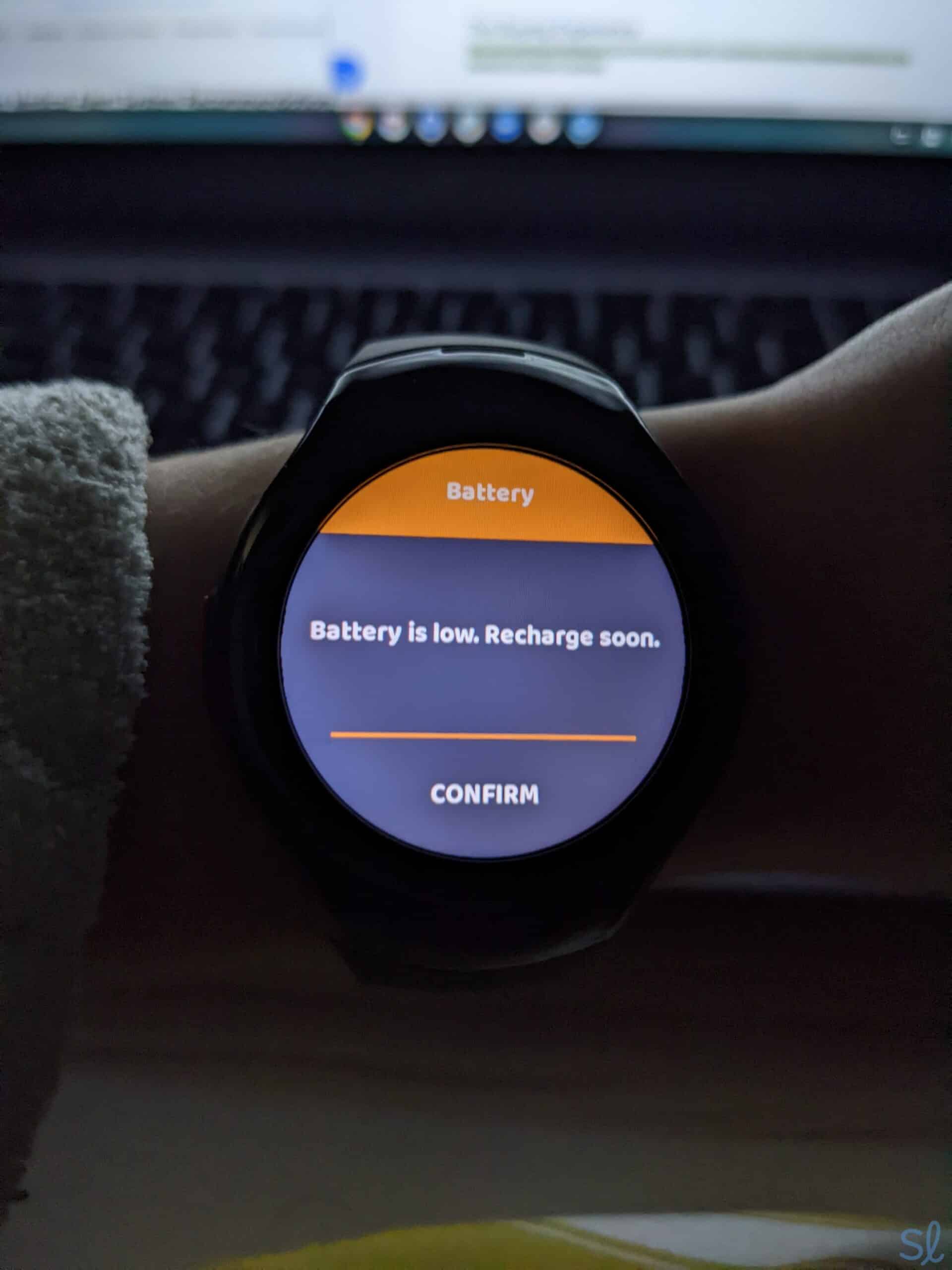 Low-battery notification on the MGMove