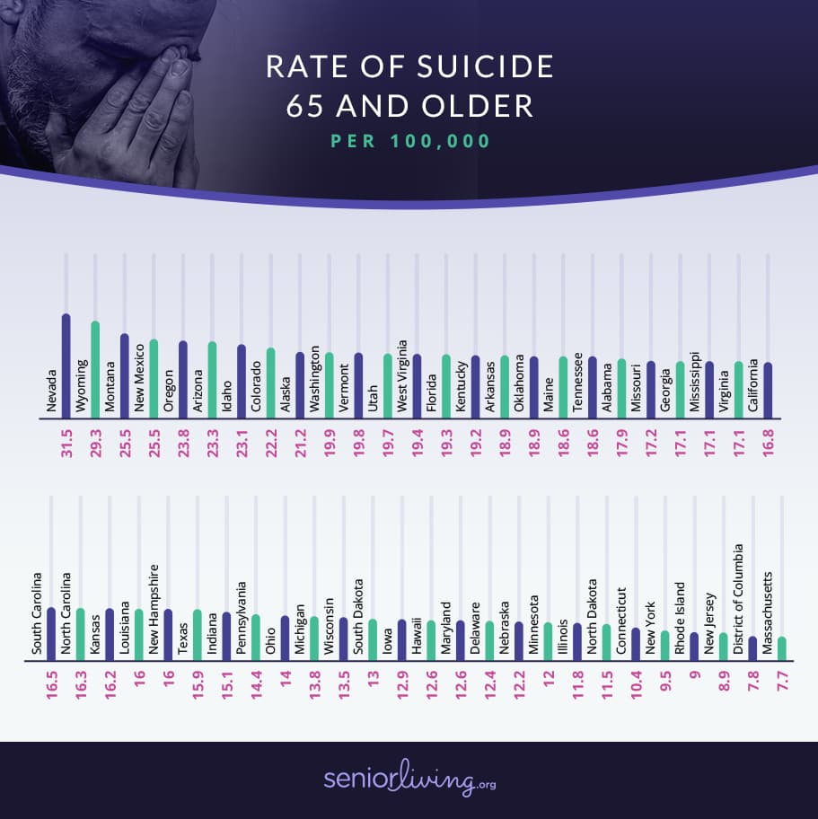 rate of suicide 65 and older