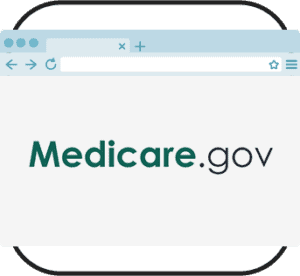 Medicare website in browser