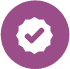 Checkmark with purple background