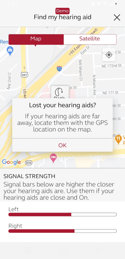 Locating your hearing aids using the ReSound Smart 3D app