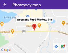 Searching for nearby pharmacies