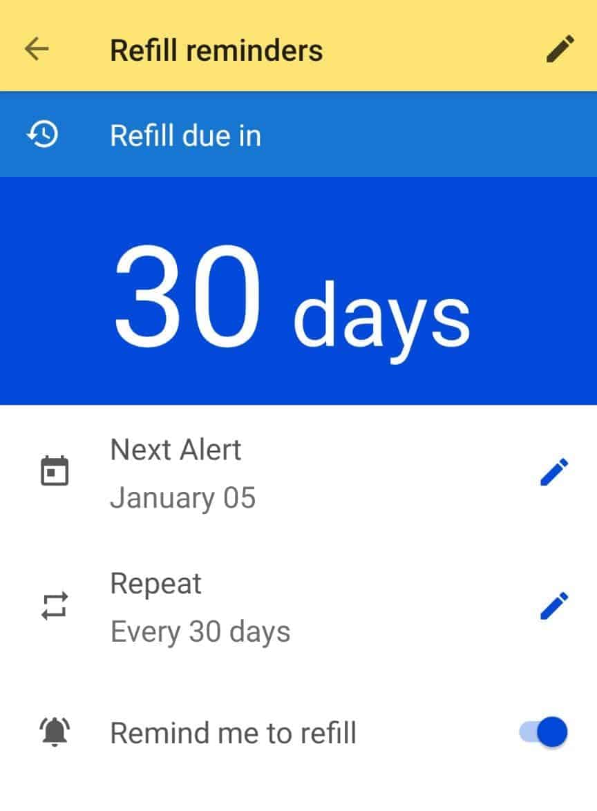 The GoodRx Refill Reminder is one of our favorite app features