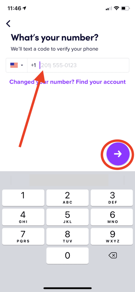 Lyft - Enter your phone number