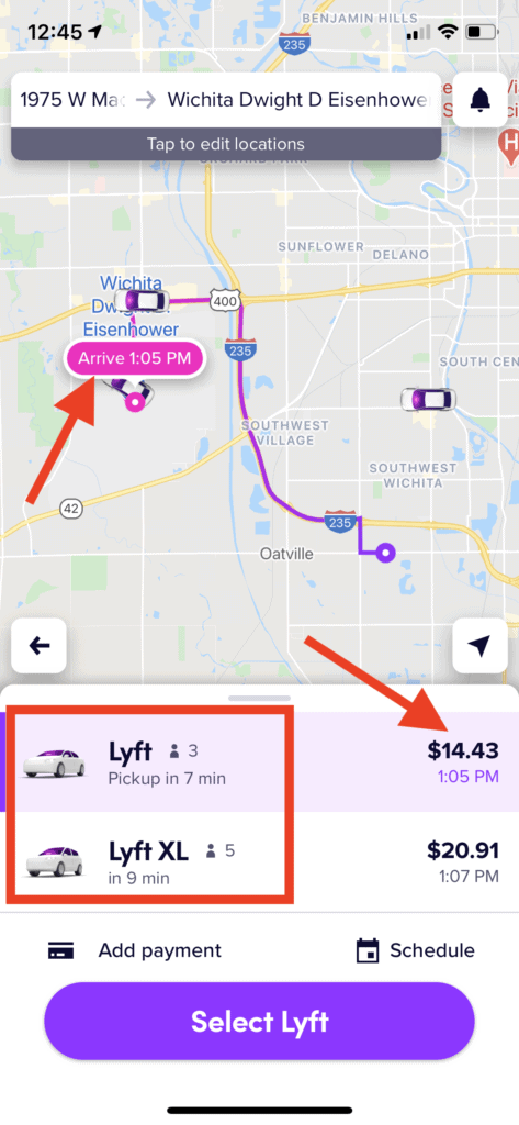 Lyft - Select your Lyft car