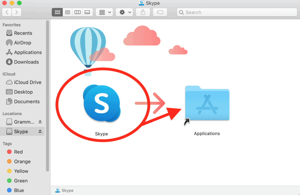 Move Skype to the Applications folder