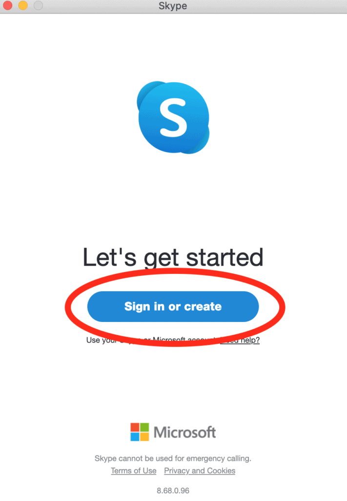 Sign into Skype from your desktop