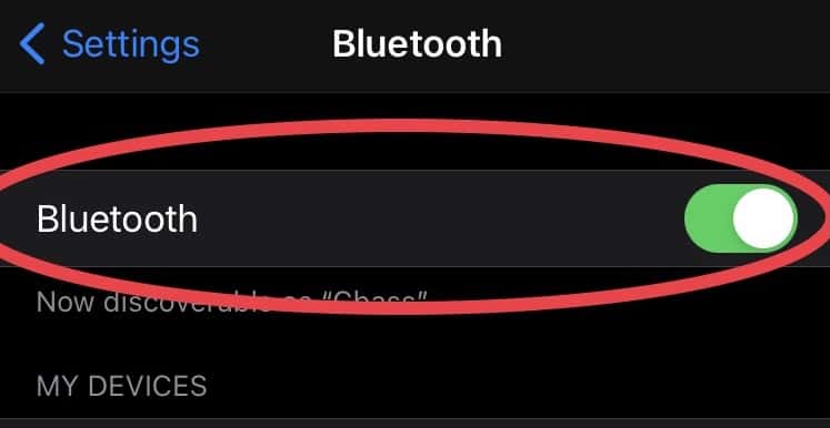 Turn on Bluetooth