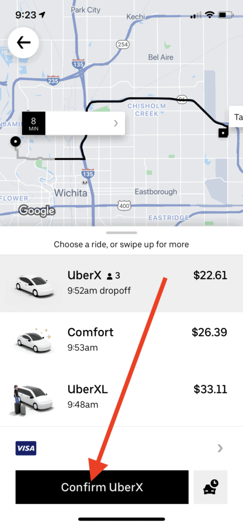 uber confirm