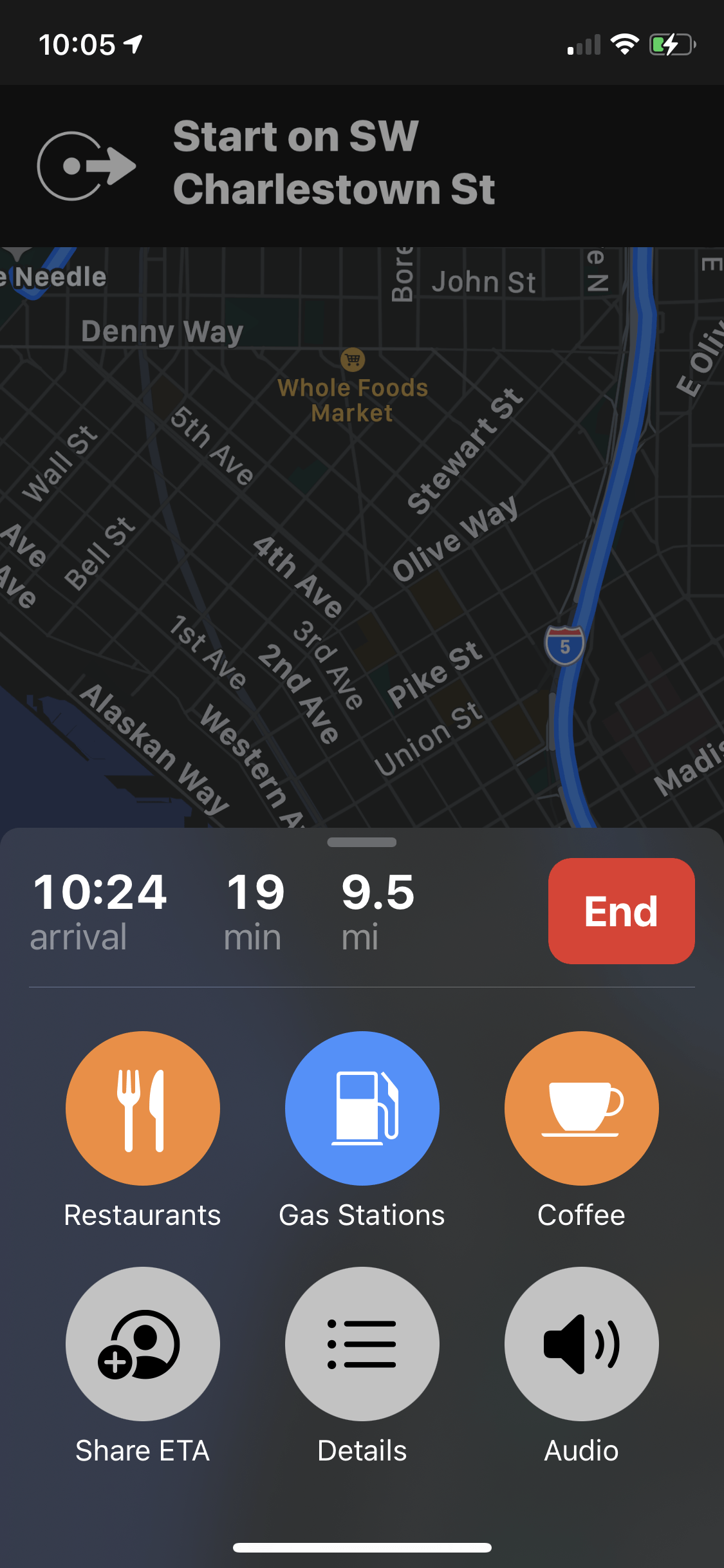 Choose the type of stop you want to add - Apple Maps