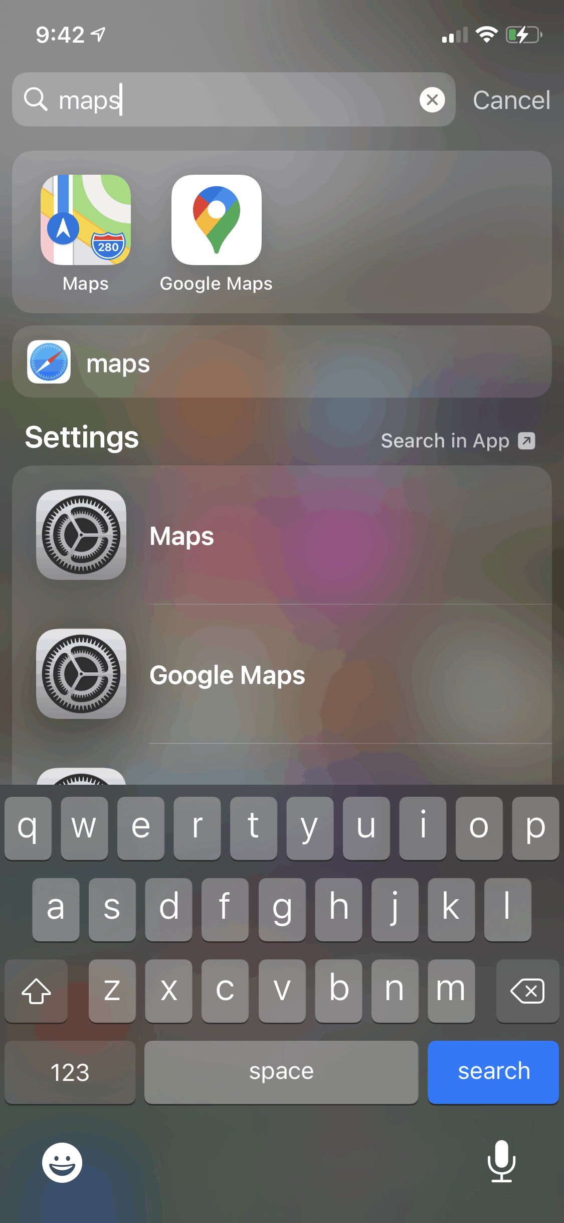 Click "Maps" on the left