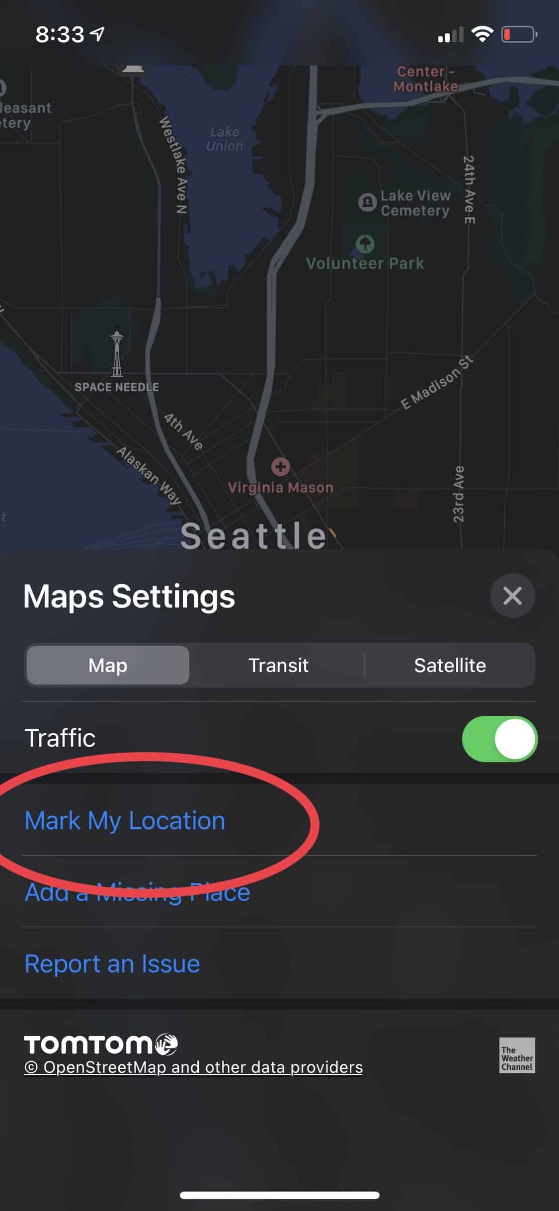 Mark your location - Apple Maps