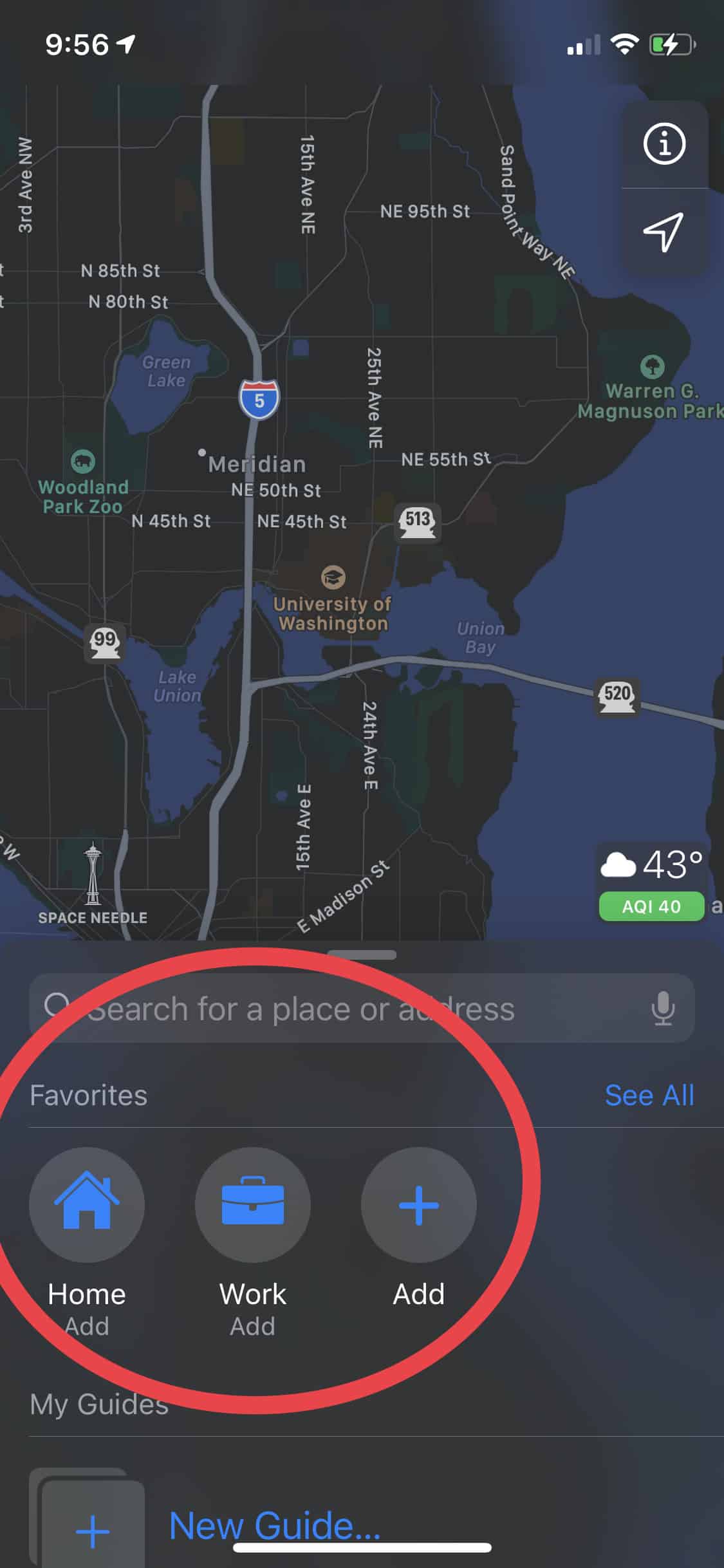 Viewing your favorites – Apple Maps
