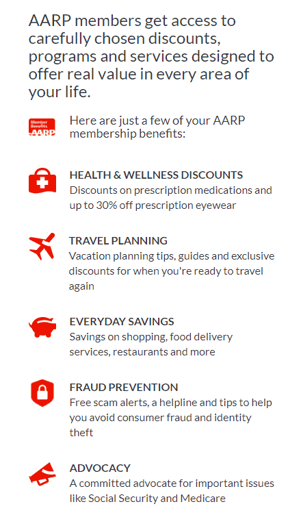 AARP memberships offer several benefits. Source: AARP