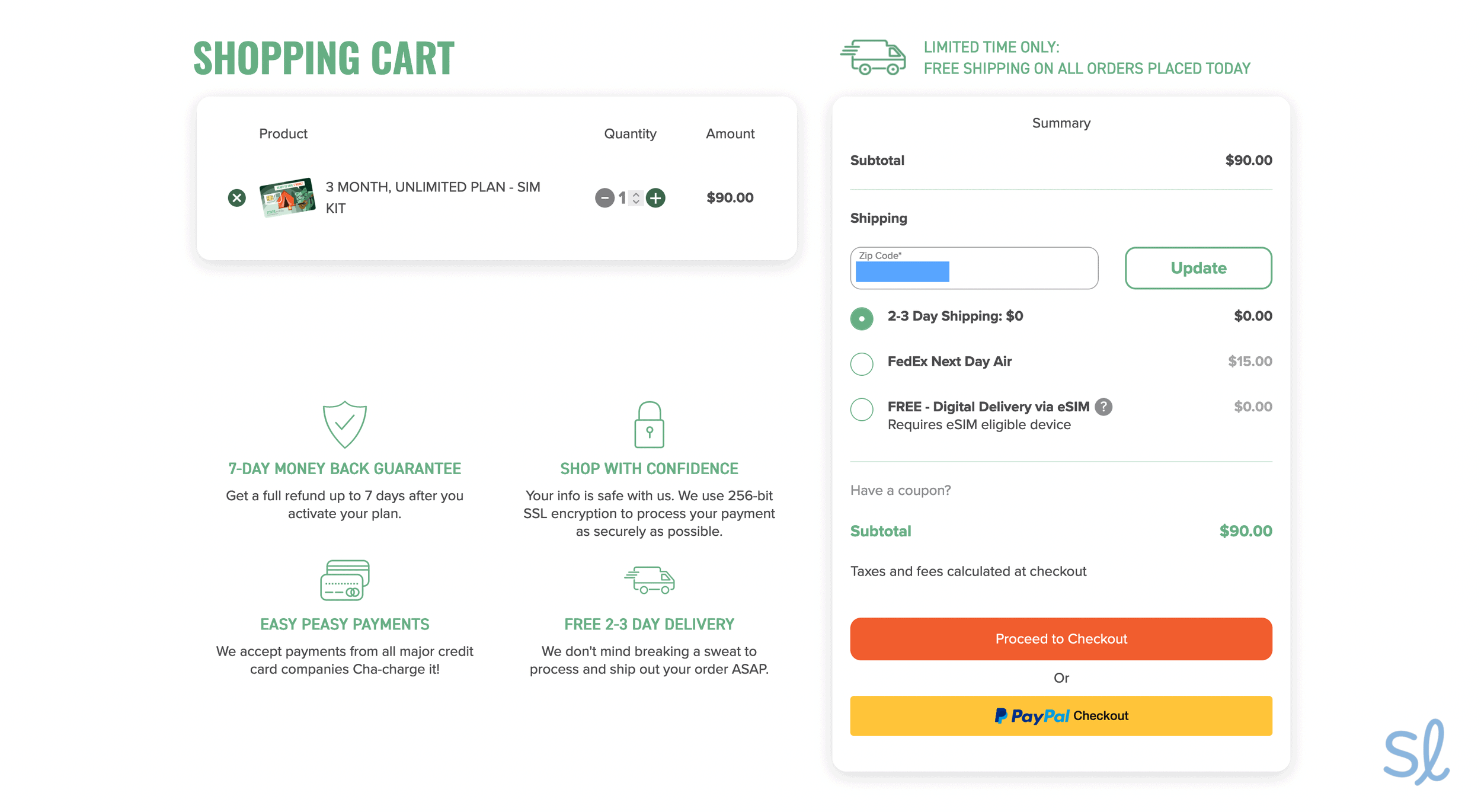 Mint will ship your SIM to you for free in 2-3 days