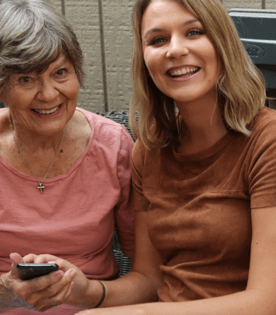 Taylor Schuman and her grandma