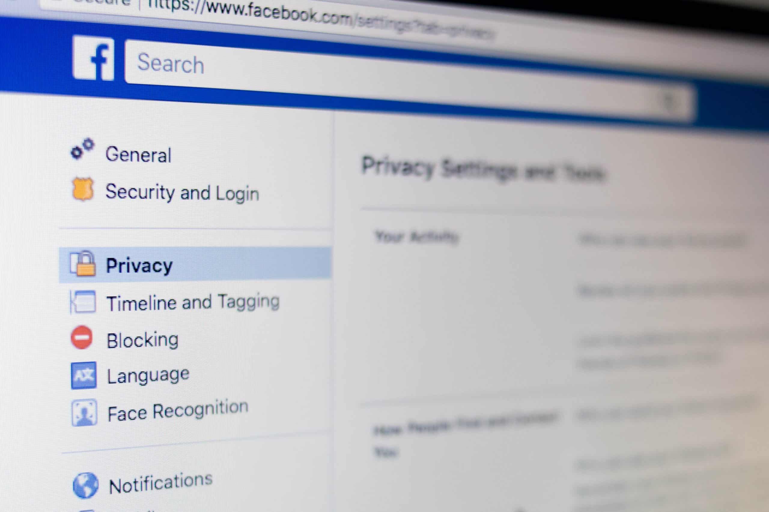 Facebook privacy settings