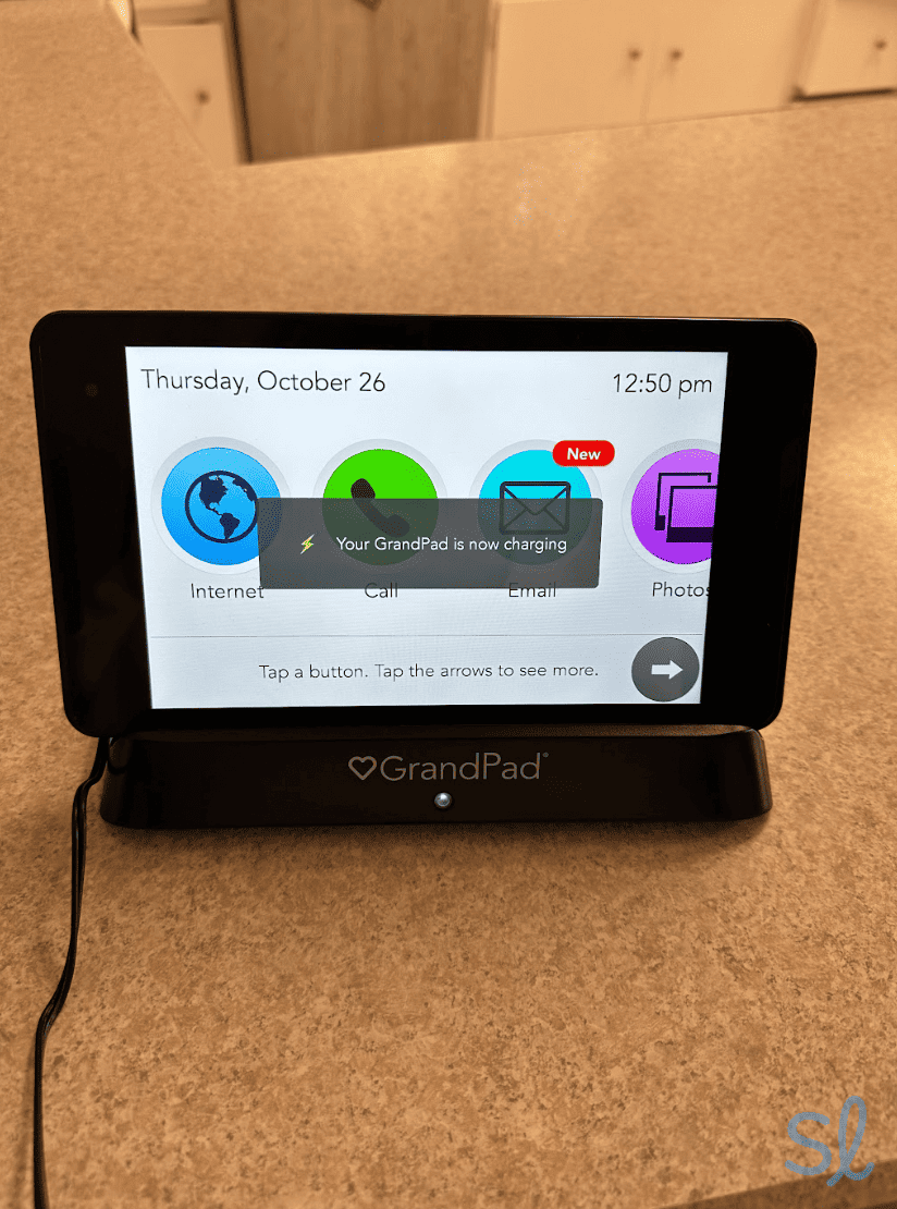 Charging Consumer Cellular's GrandPad