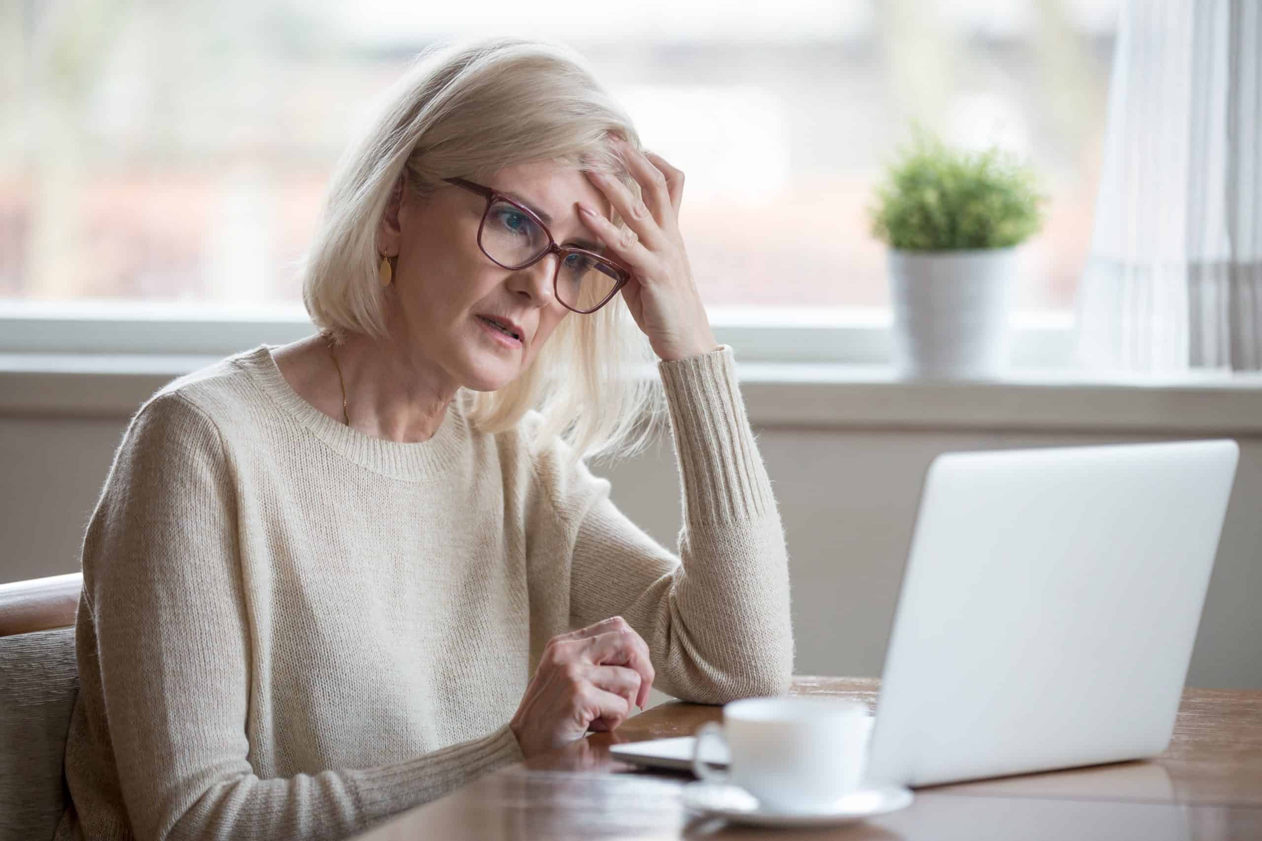 Woman on a laptop