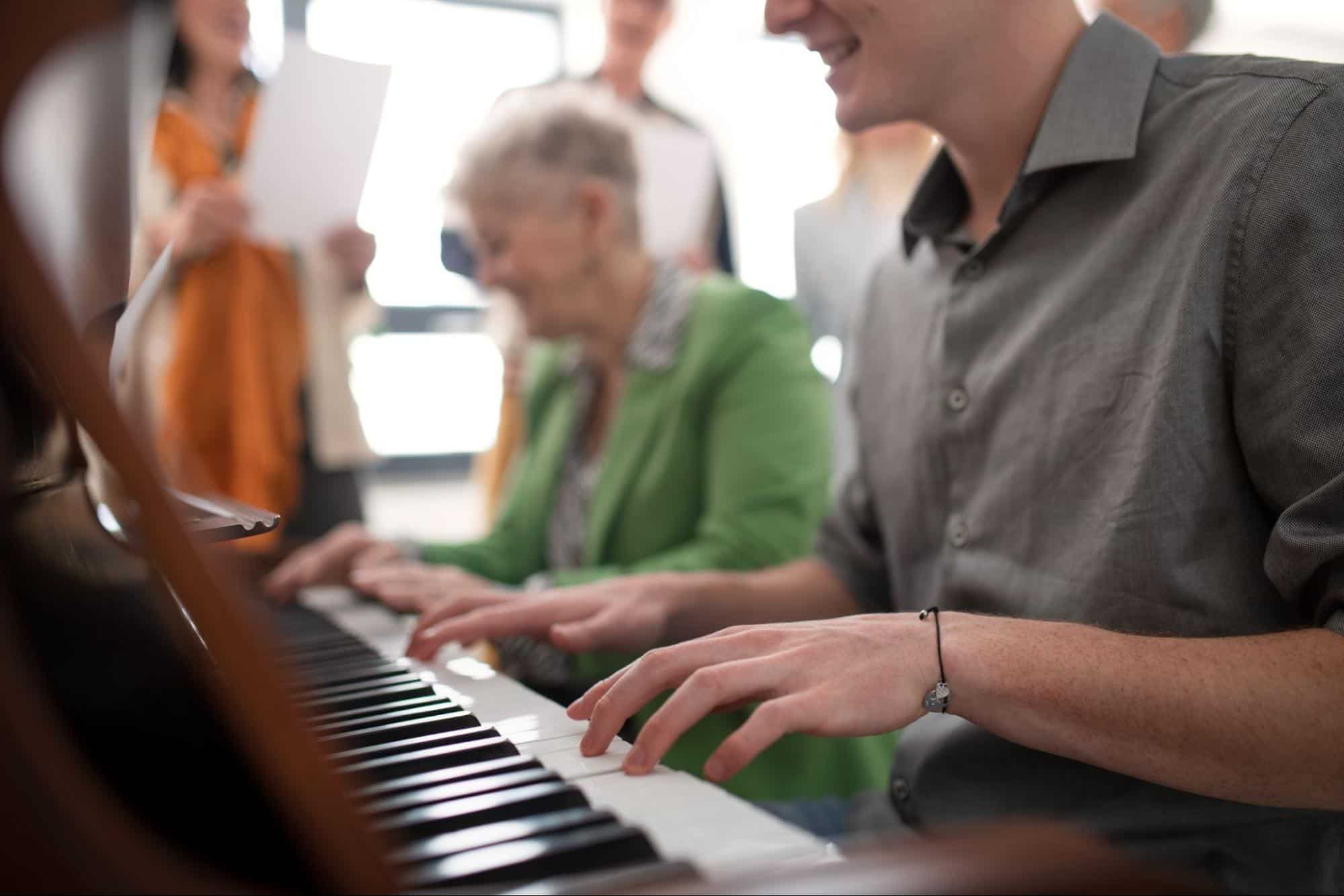 People playing piano