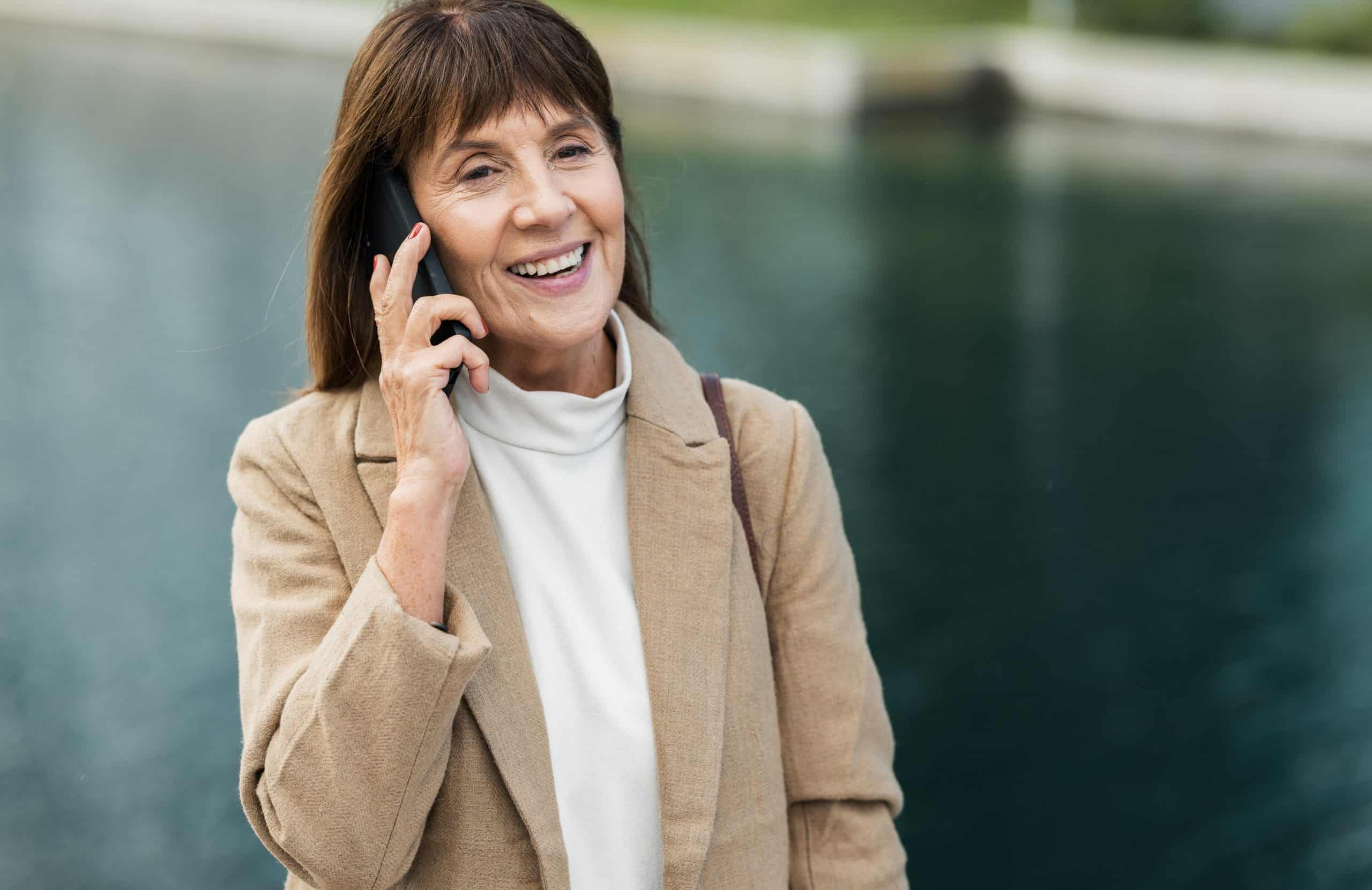 Woman talking on a cell phone