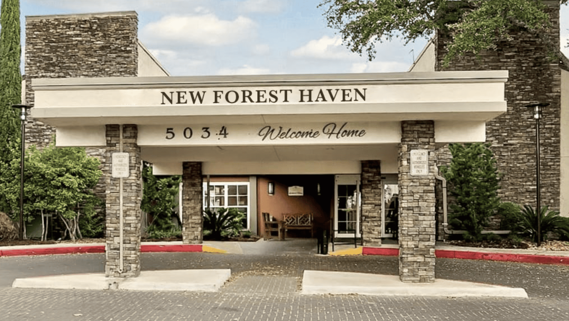 The front entrance of New Forest Haven.