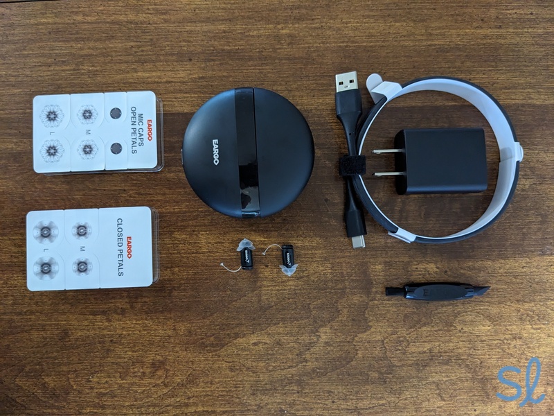 Everything included in the Eargo 7 box