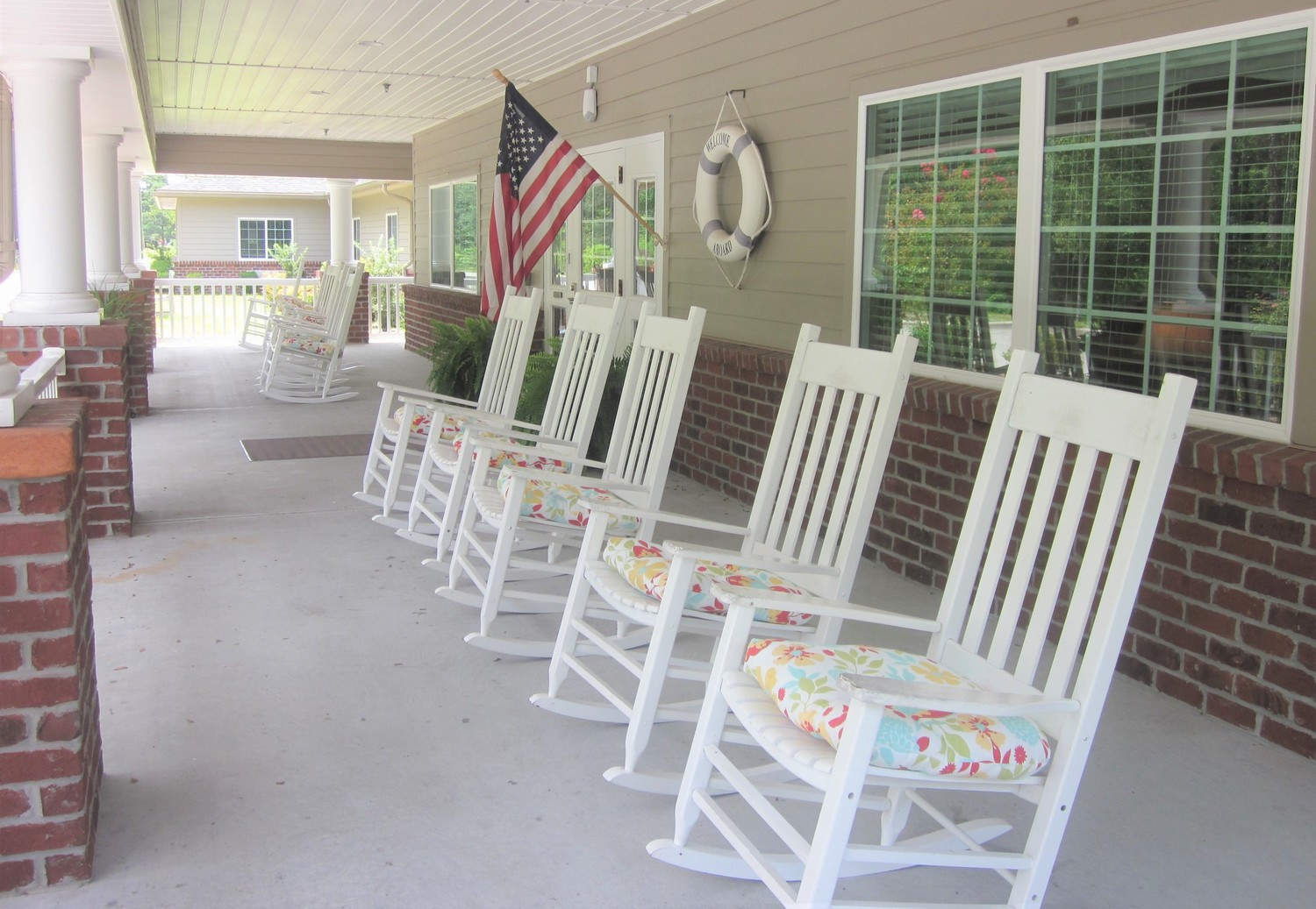 The front porch at New Hanover House.