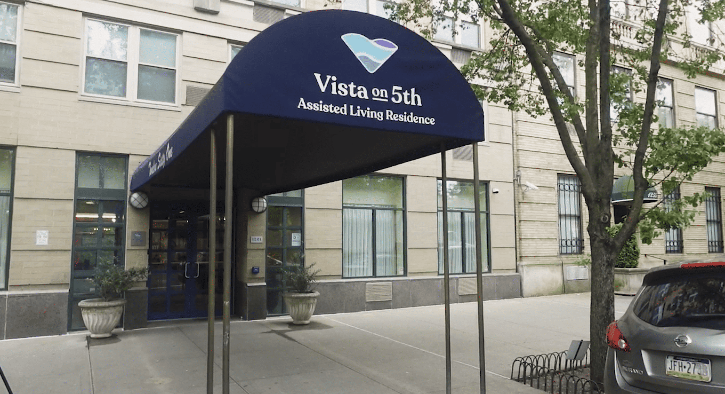 The front entrance at Vista on 5th.