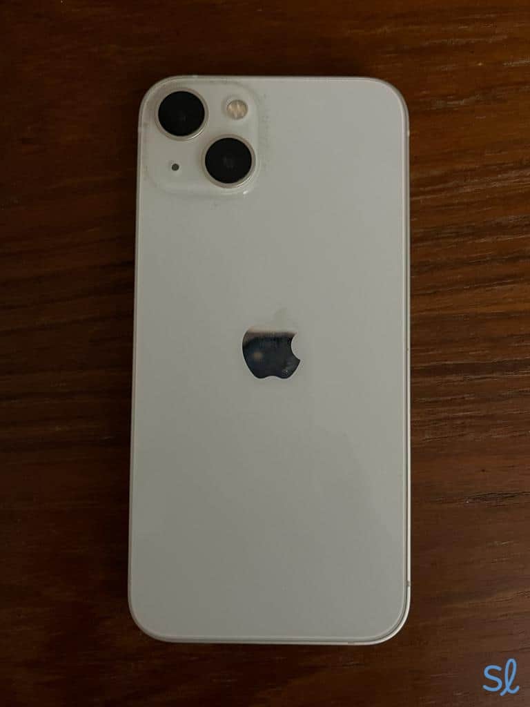 The back of the iPhone 13