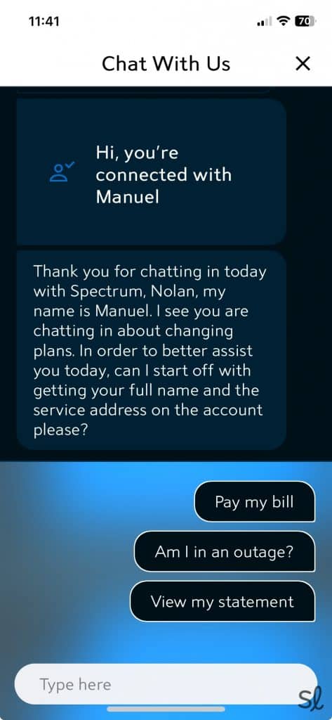 Chatting with Spectrum Support