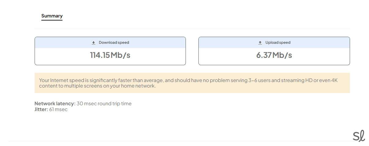 Running a speed test for Cox internet
