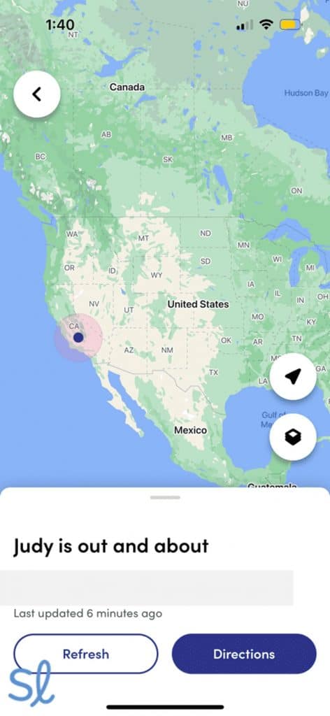 Tracking my grandmas location using the Lively Link mobile app