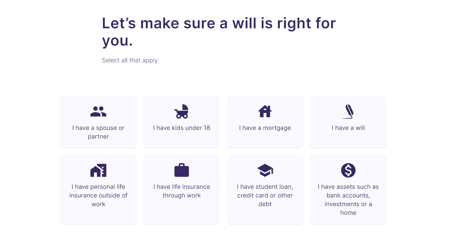 Fabric by Gerber Life offers a tool to help you make sure a will is right for you. Source: Fabric by Gerber Life