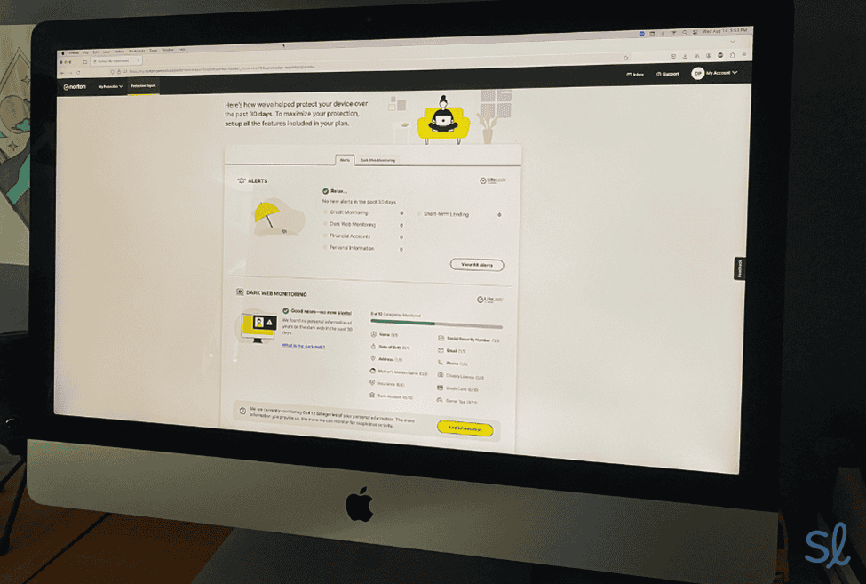 Viewing our LifeLock protection report Viewing our LifeLock protection report