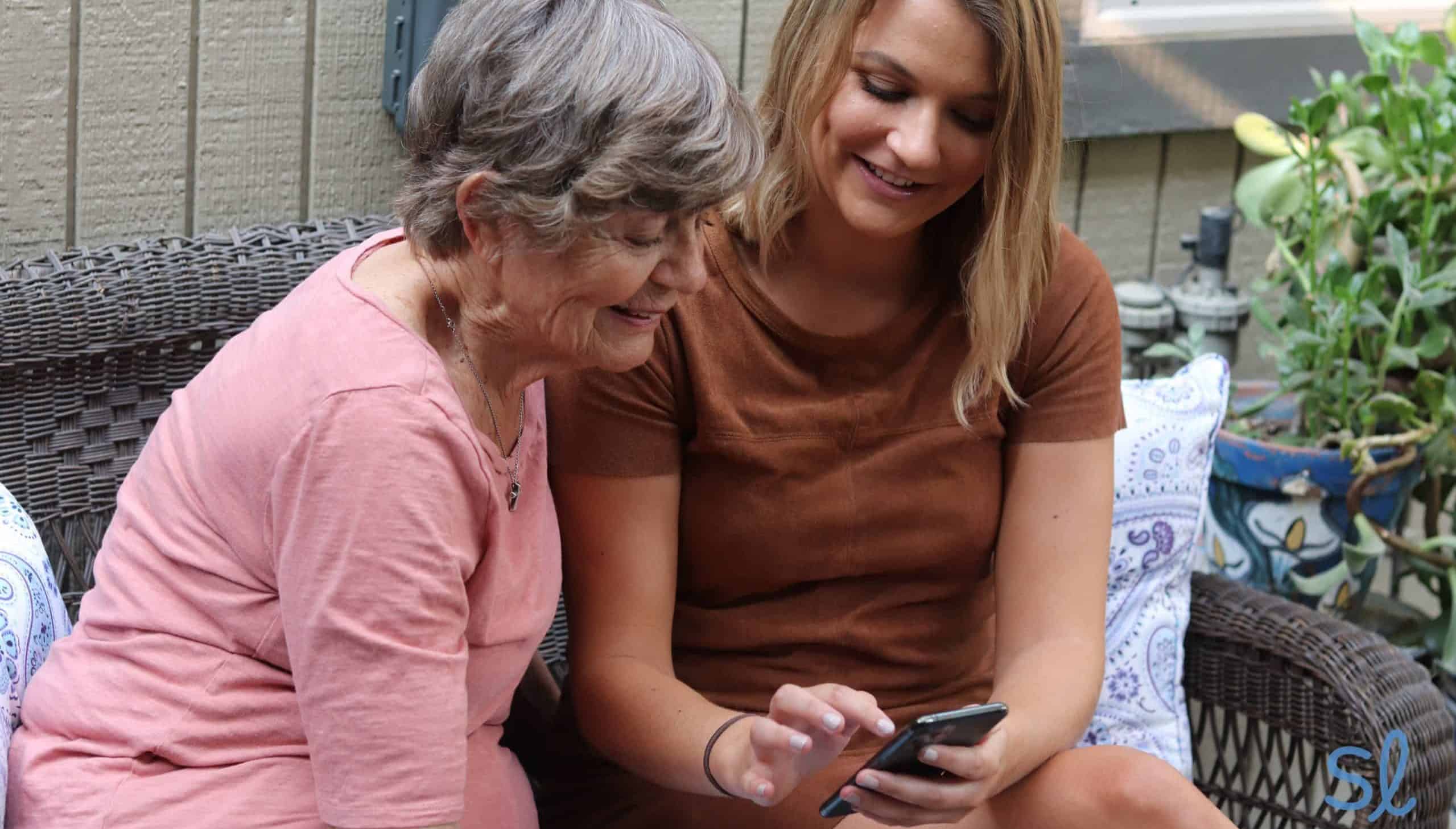 Testing out an iPhone with my grandma